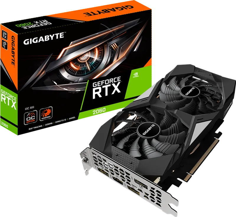 Gigabyte Graphic Card RTX 2060 6GB 2X Fan 6 months warranty
