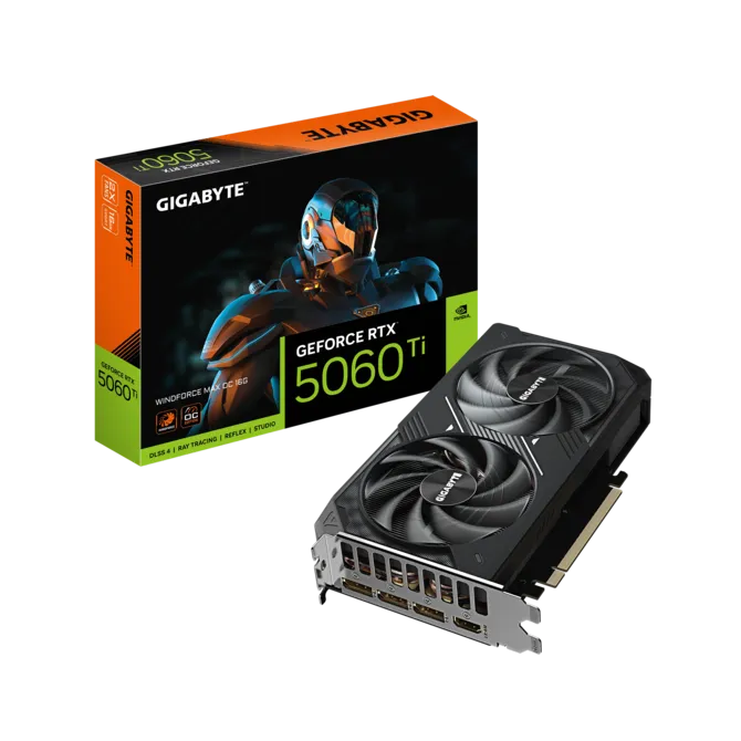 Gigabyte Graphic Card RTX 5060 Ti Windforce Max OC 16GB
