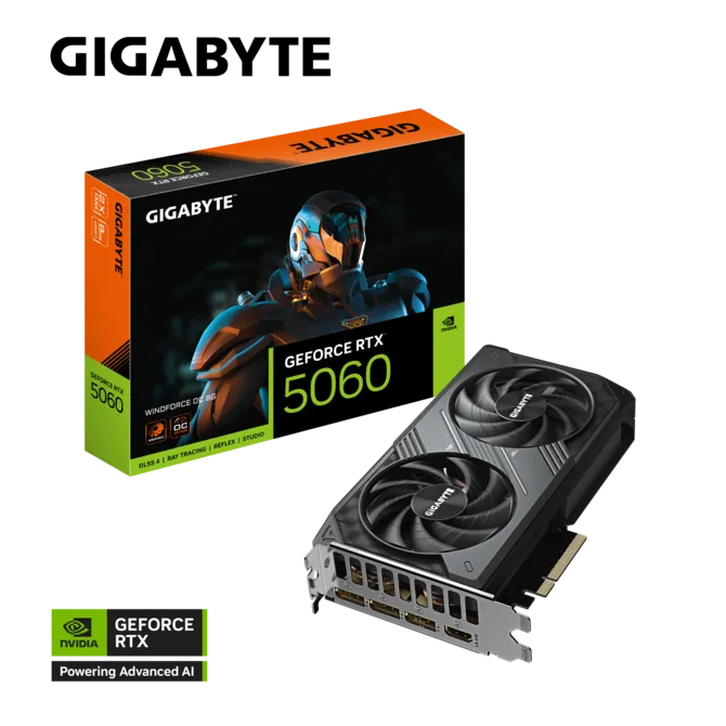 Gigabyte Graphic Card RTX 5060 Windforce OC 8GB - Image 2