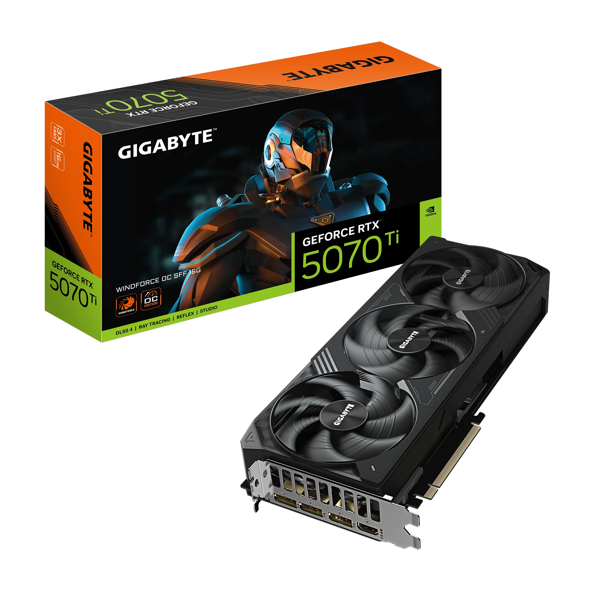 Gigabyte Graphic Card RTX 5070 Ti Windforce OC SFF 16GB