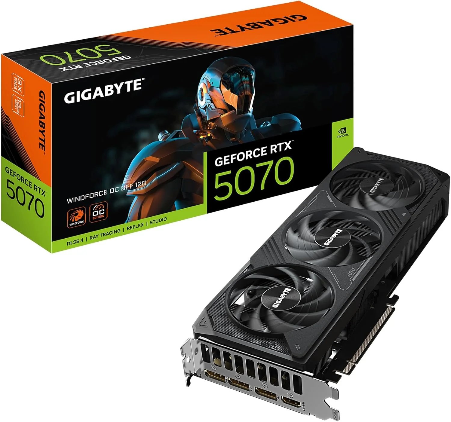 Gigabyte Graphic Card RTX 5070 Windforce OC 12GB