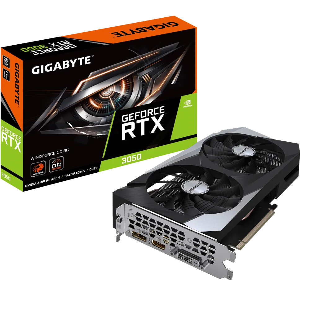 Gigabyte Graphics Card RTX 3050 6GB WindForce OC GDDR6