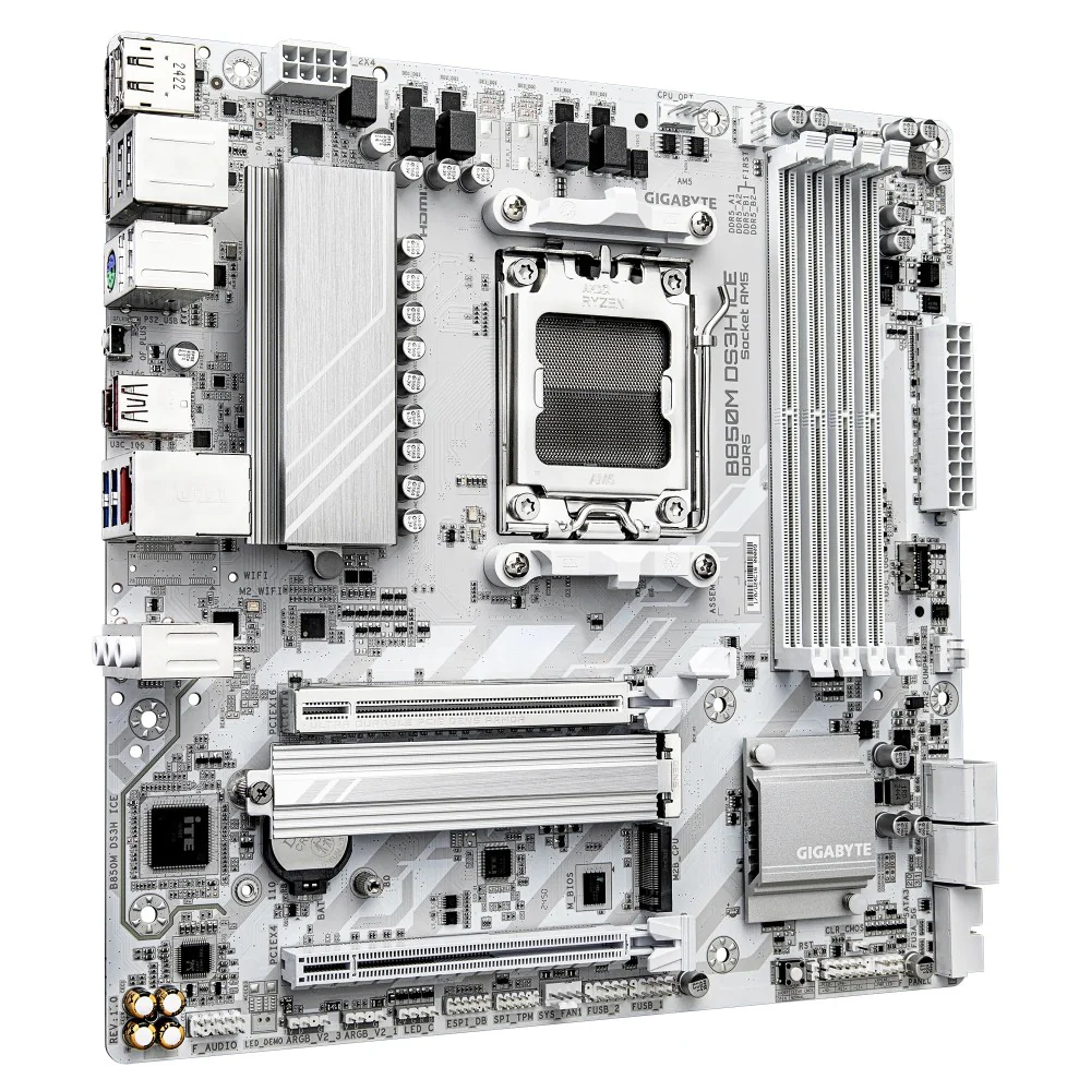 Gigabyte Motherboard B850m DS3H Ice AM5 USB-C White - Image 3