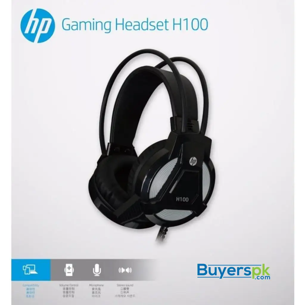 Hp H100 Gaming Headset with Mic (black) - Image 4