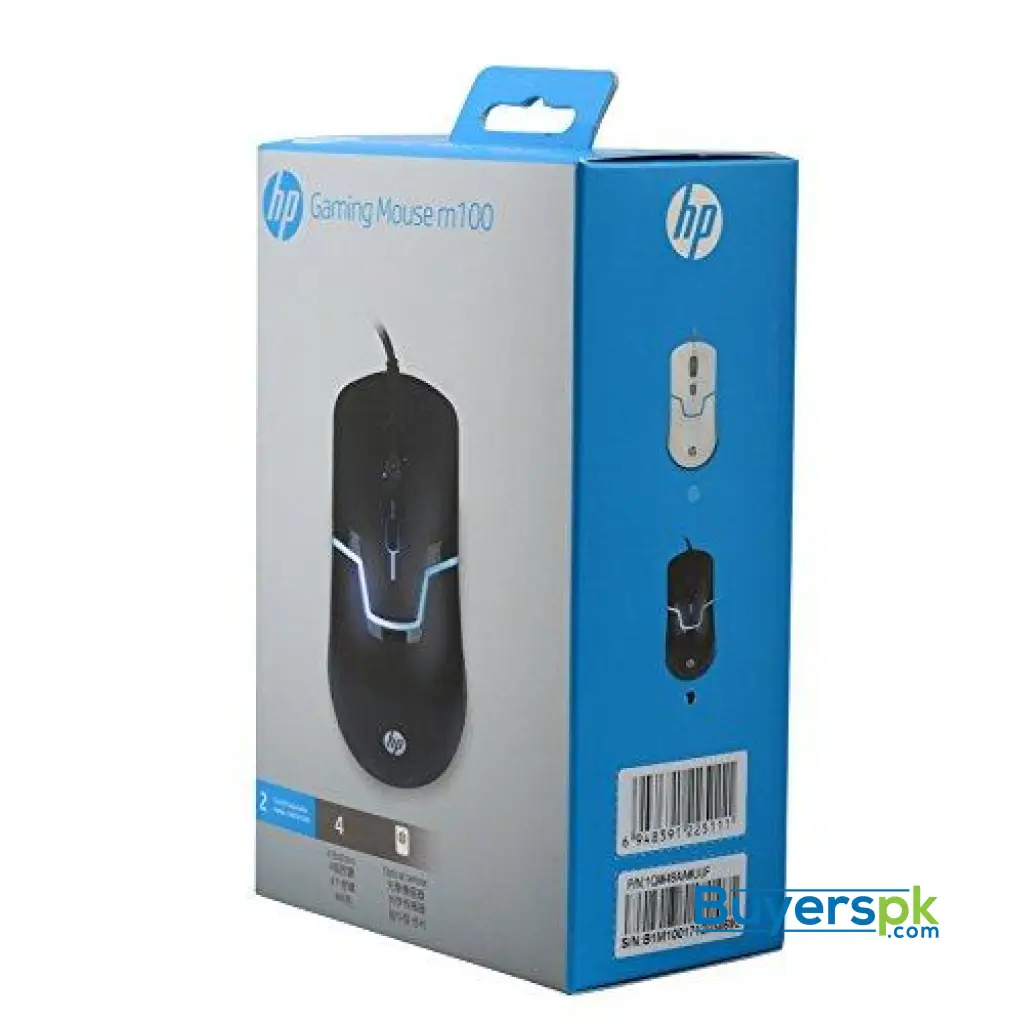 Hp M100 Wired Gaming Optical Mouse (black) - Image 4
