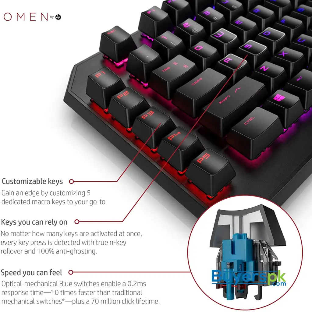 Hp Omen Sequencer Mechanical Optical Gaming Keyboard - Image 2