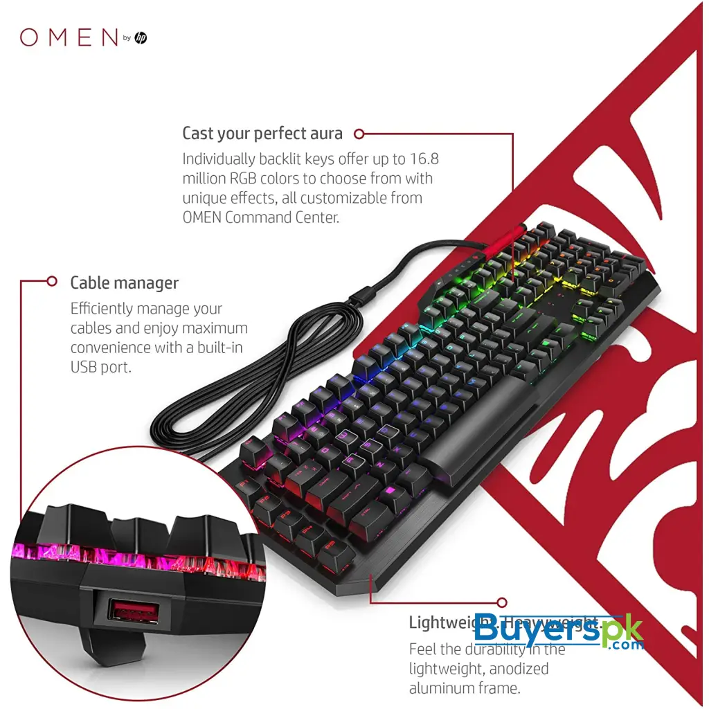 Hp Omen Sequencer Mechanical Optical Gaming Keyboard - Image 4