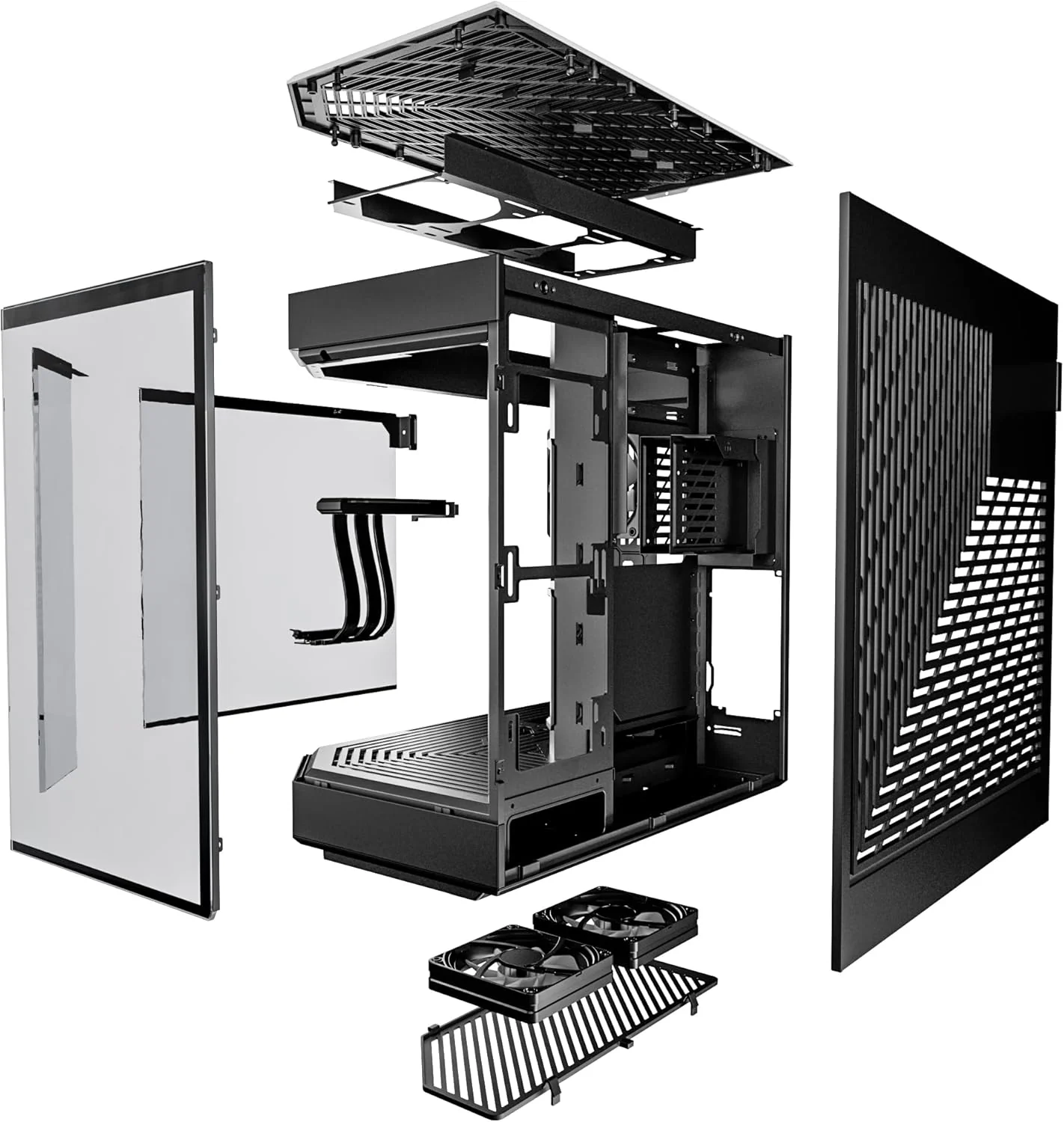 HYTE Casing Y60 Modern Aesthetic Dual Chamber Panoramic ATX Mid-Tower - Image 5