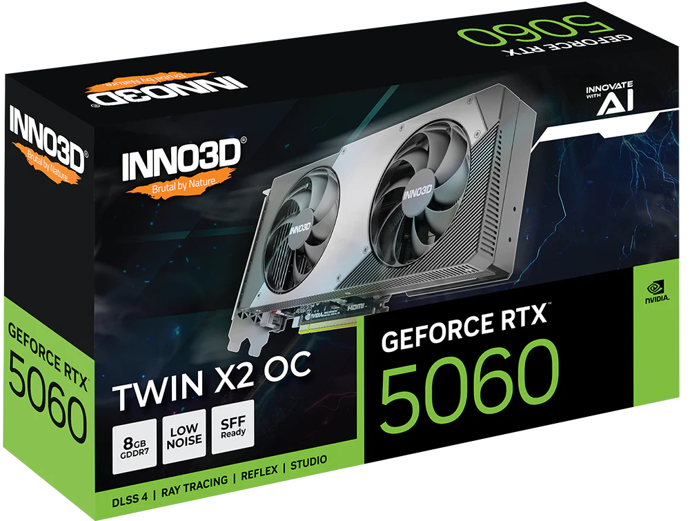 Inno3D Graphics Card RTX 5060 8GB Twin X2 OC