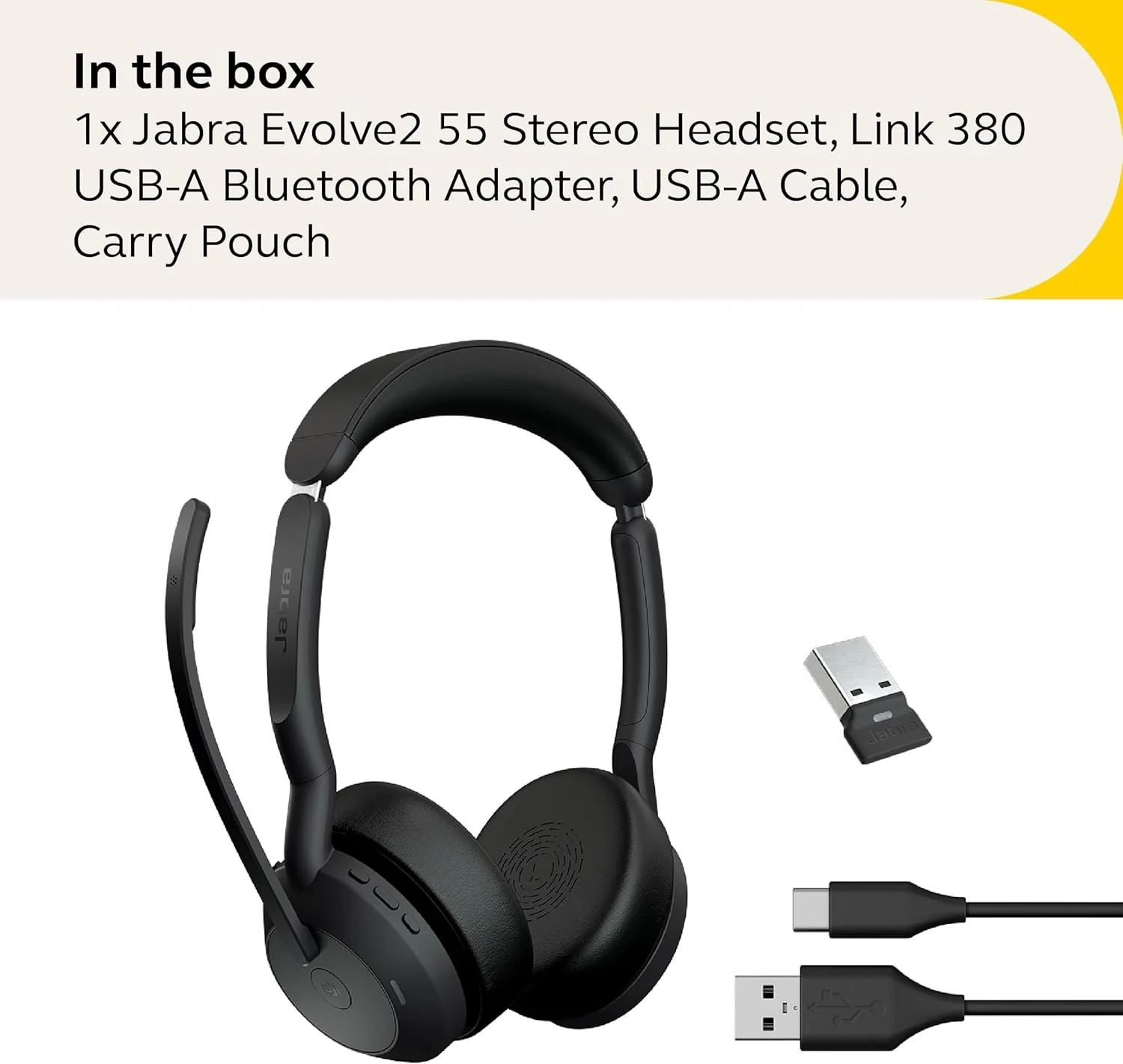 Jabra Headset Evolve2 55 Wireless Stero With Charging Dock - Image 5
