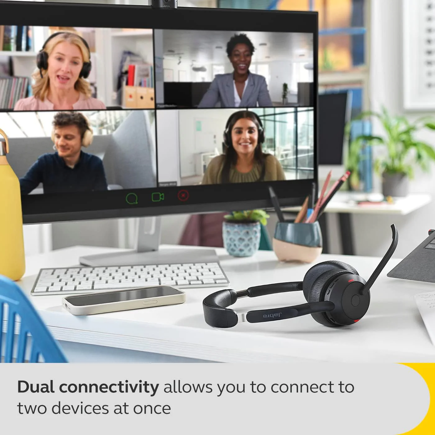 Jabra Headset Evolve2 55 Wireless Stero With Charging Dock - Image 6