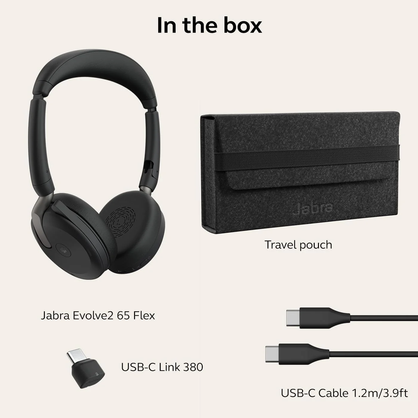 Jabra Headset Evolve2 65 Flex Wireless Stereo - Image 3