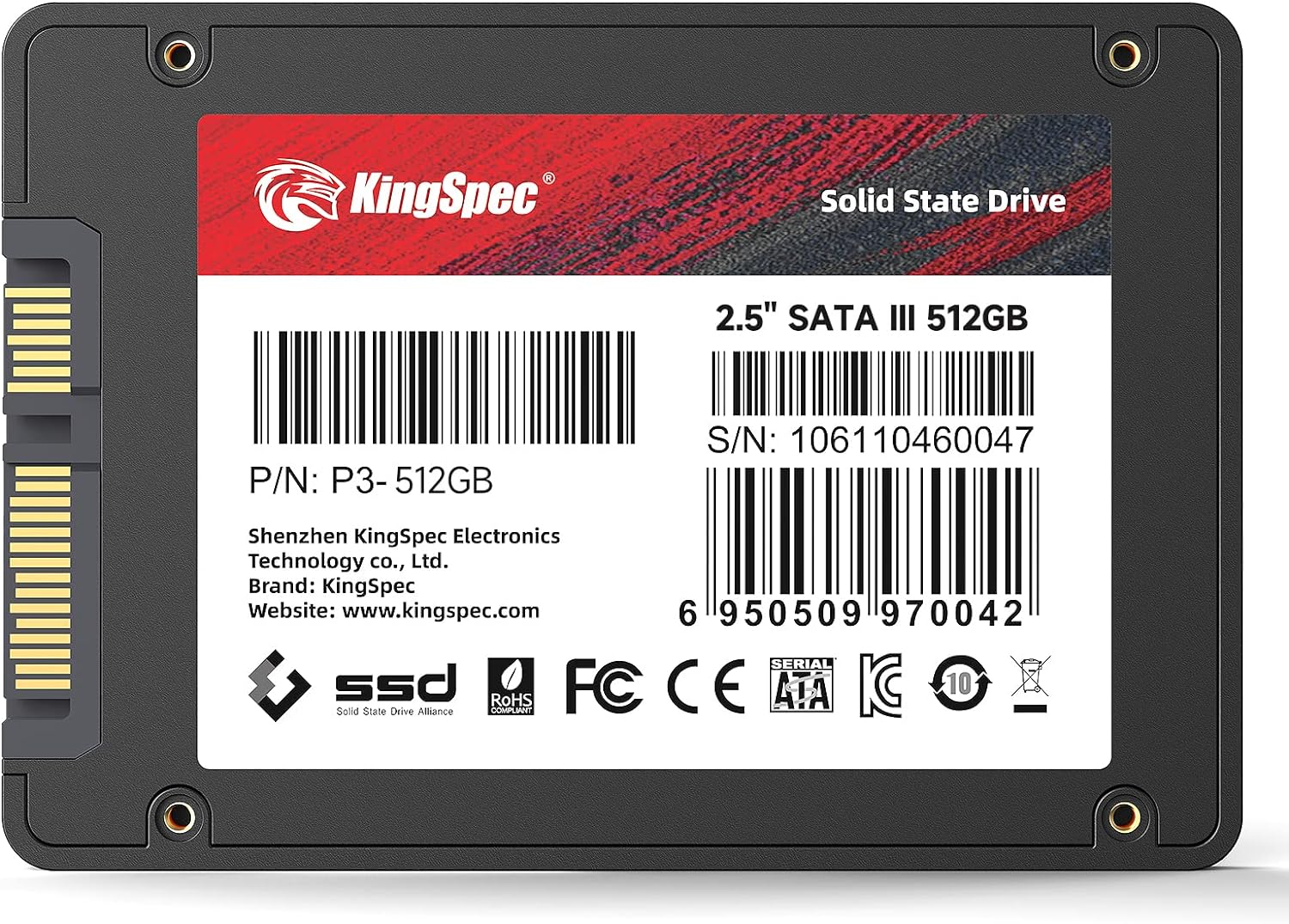 Kingspec Sata SSD 2.5 Inch 512GB P3 - Image 2