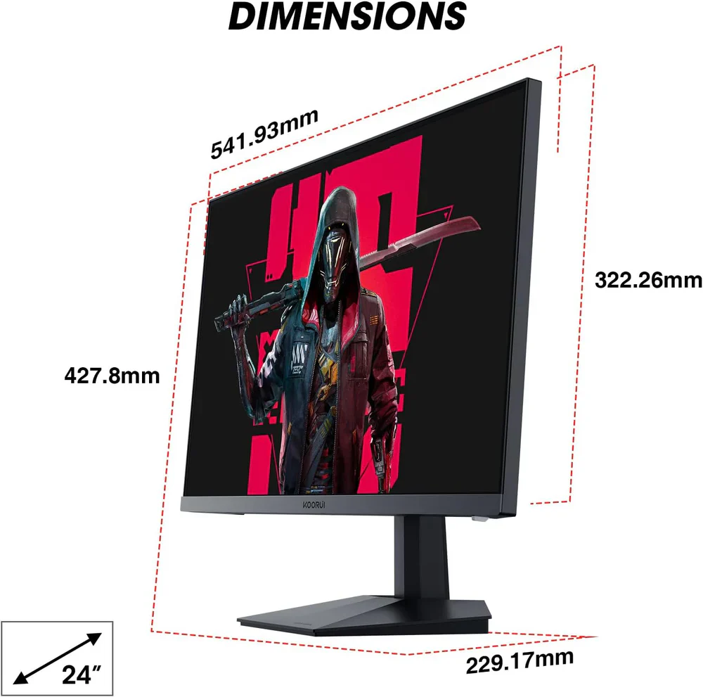 Koorui LED Monitor 24E3 24 inch 165Hz IPS 1080p - Image 5