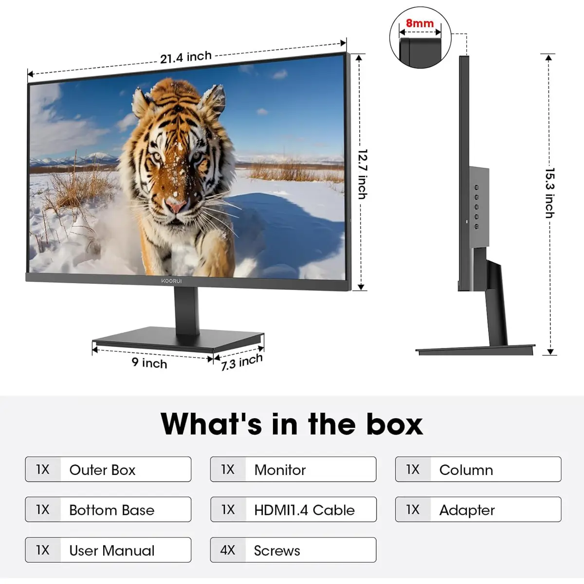 Koorui LED Monitor E2411H 24 inch 120Hz IPS 1080p - Image 6