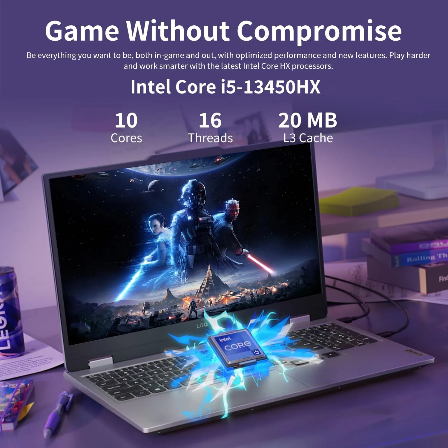 Lenovo Laptop LOQ 15IRX10 Core i5-13450HX, RTX5050 8GB, 16GB DDR5, 512GB SSD M.2, 15.6" FHD 144Hz display New - Image 7