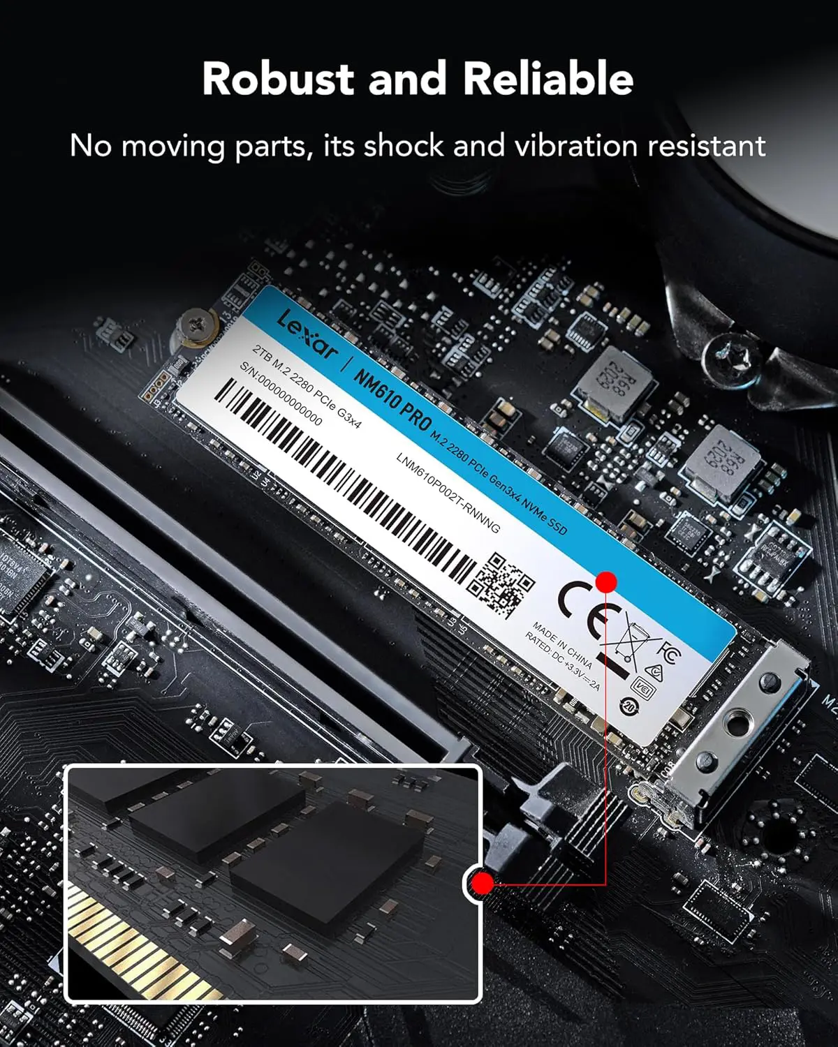 Lexar M.2 NVMe NM610 Pro 1TB Gen3x4 - Image 6