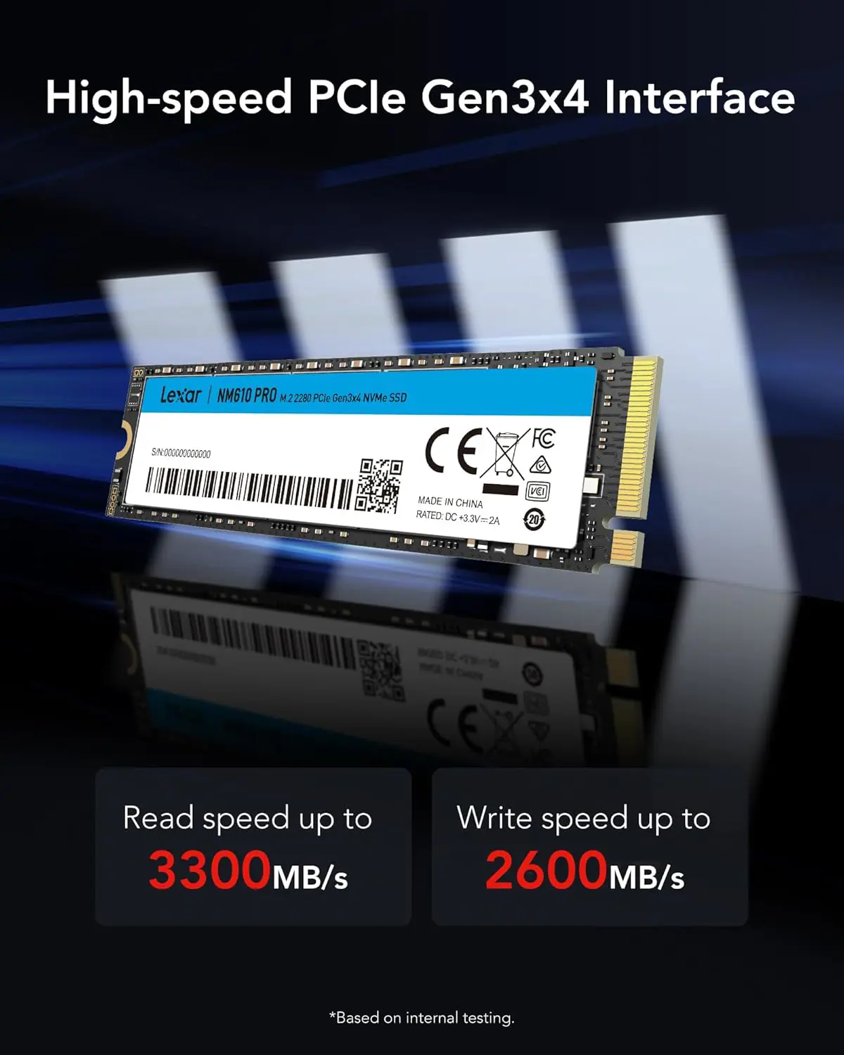 Lexar M.2 NVMe SSD 500GB NM610 Pro PCle Gen 3x4 - Image 5