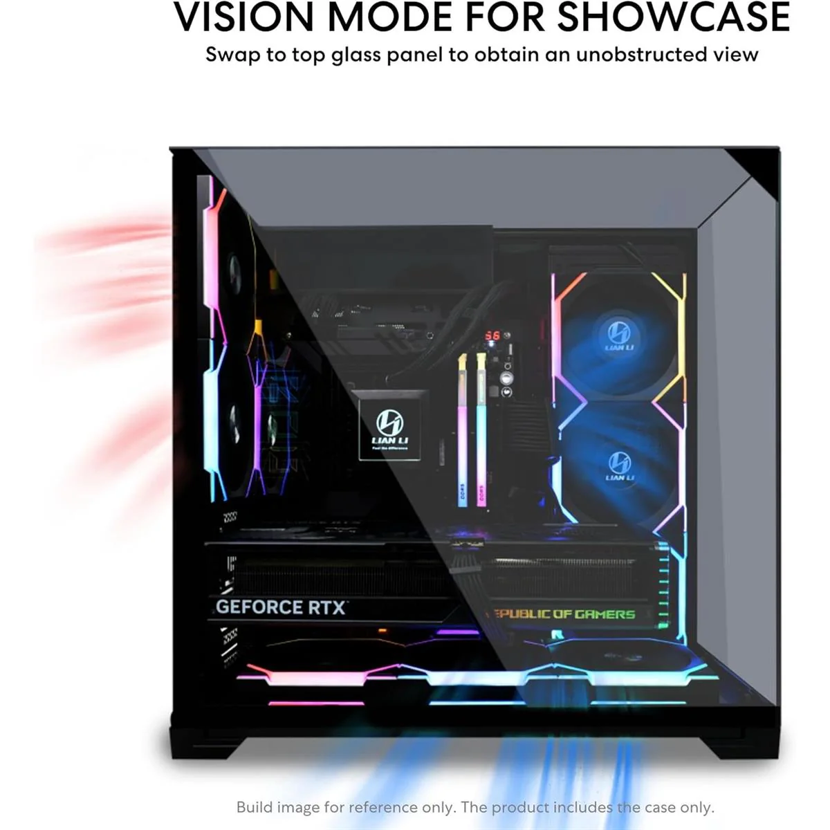 Lian Li Casing O11 Compact Vision Black Without Fan - Image 4