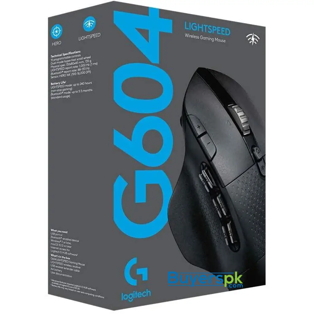 Logitech G604 Lightspeed Wireless Gaming Mouse - Image 4