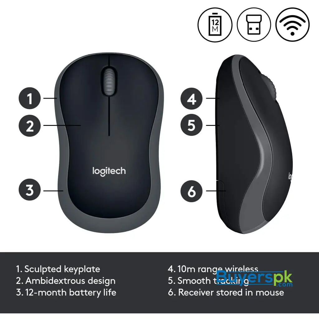 Logitech M185 Wireless Optical Mouse - Image 4