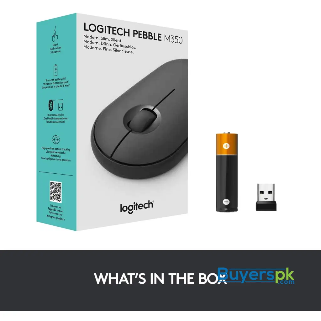 Logitech M350 Pebble Wireless Mouse - Image 3