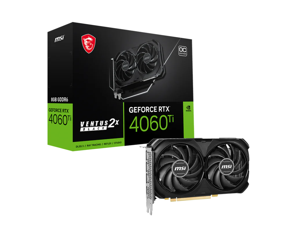 MSI Graphic Card RTX 4060 TI VENTUS 2X 8GB OC