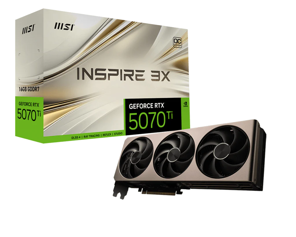 MSI Graphic Card RTX 5070 Ti 16GB Inspire 3x