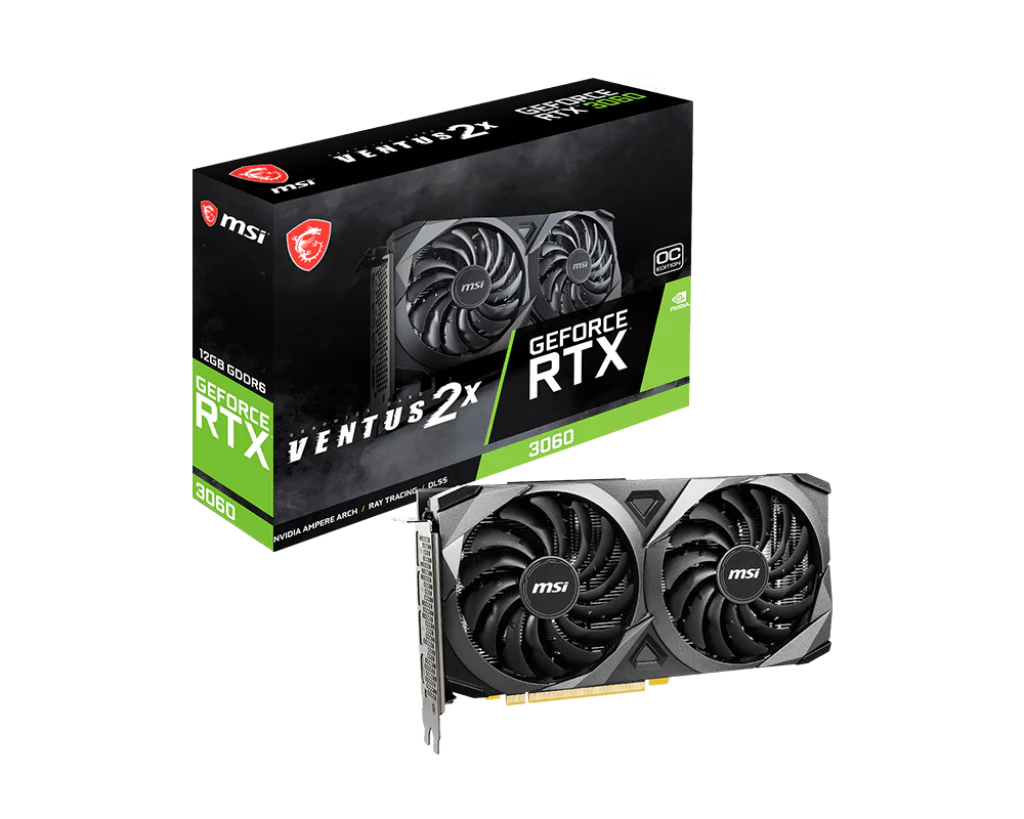 MSI Graphics Card RTX 3060 12GB GDRR6 Ventus 2X OC