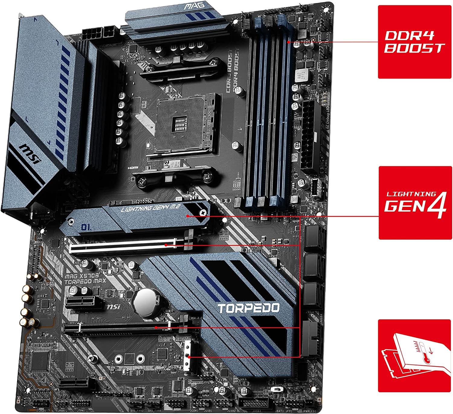 MSI Motherboard MAG X570S TORPEDO MAX - Image 3