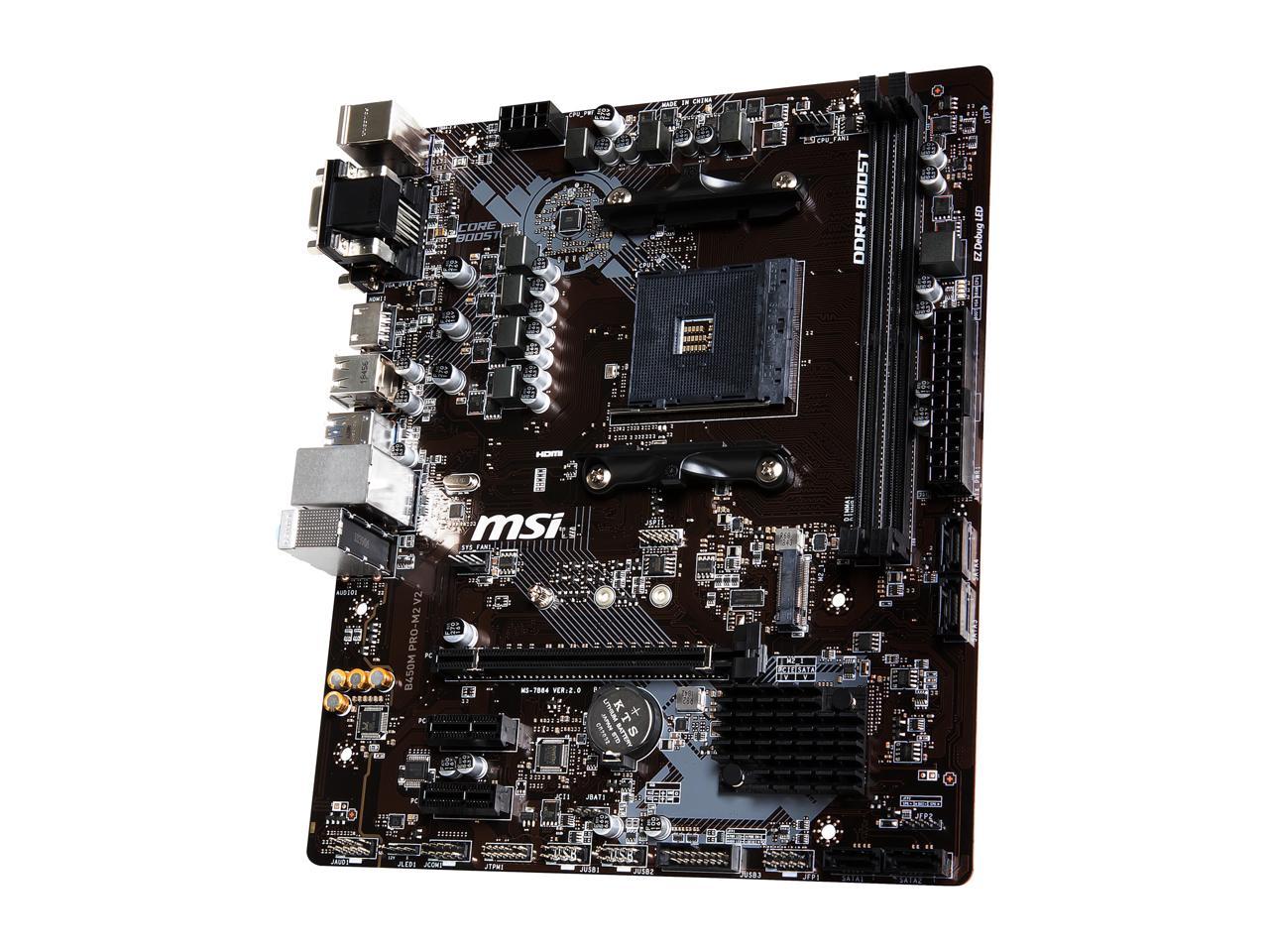 MSI Motherboard PRO B450M PRO-M2 V2 - Image 2