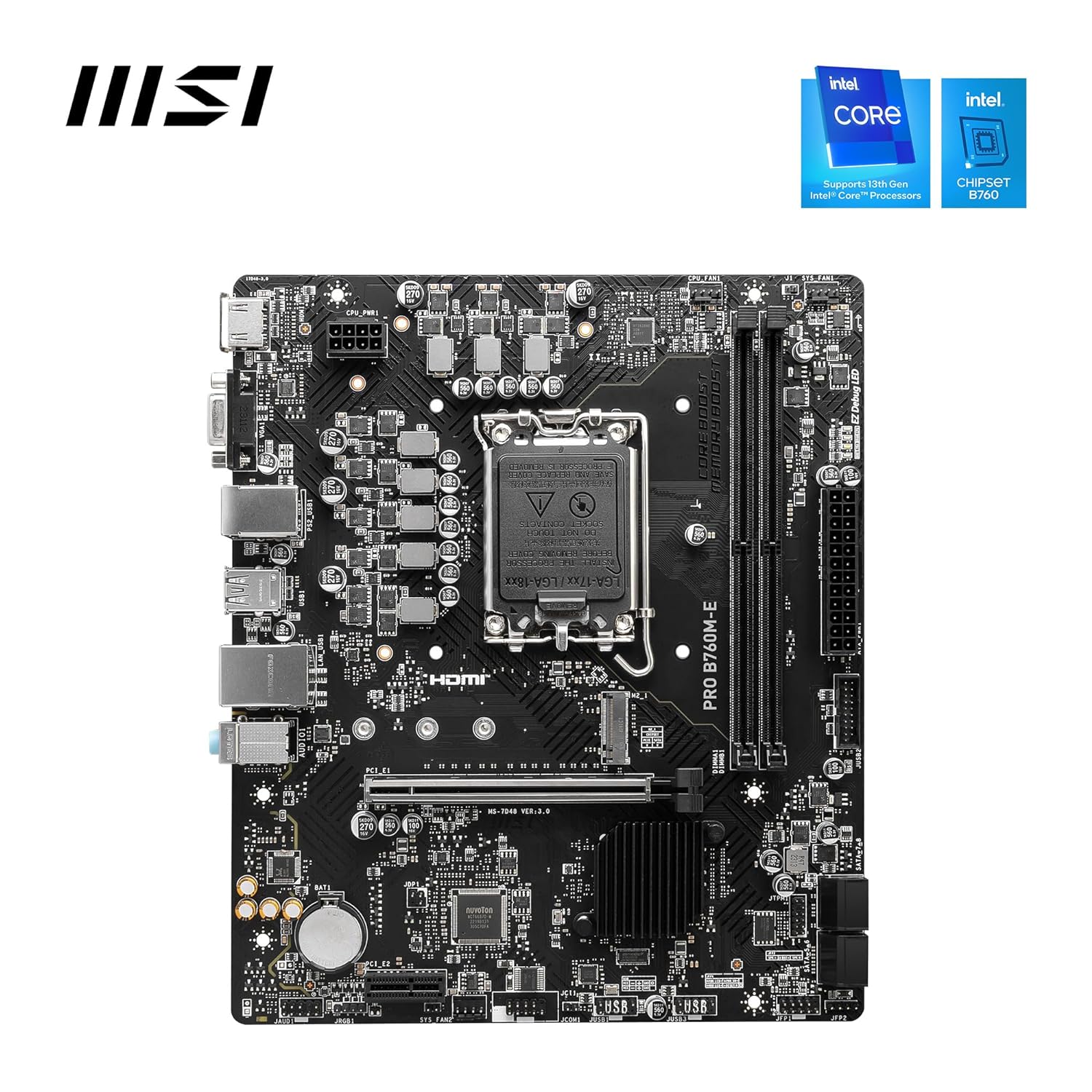 MSI Motherboard PRO B760M-E DDR5 - Image 2