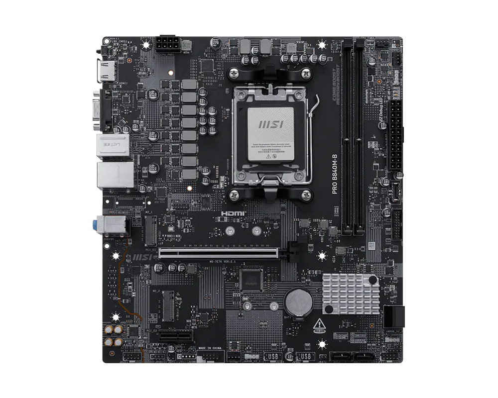 MSI Motherboard Pro B840M-B AM5 mATX - Image 2