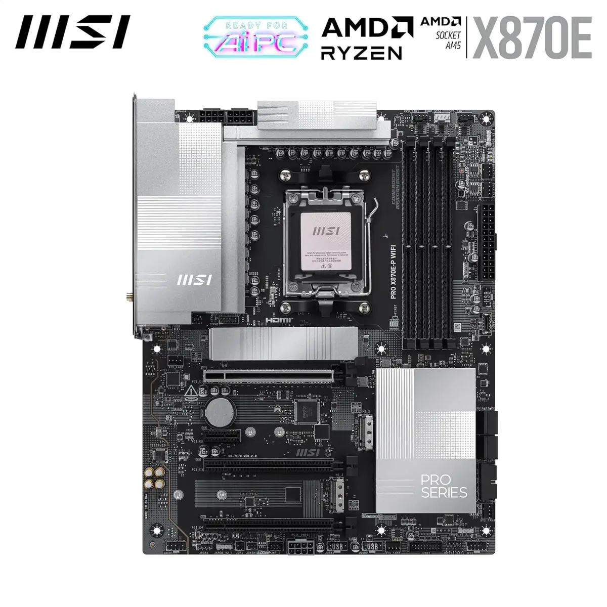 MSI Motherboard X870E P WiFi ATX - Image 2