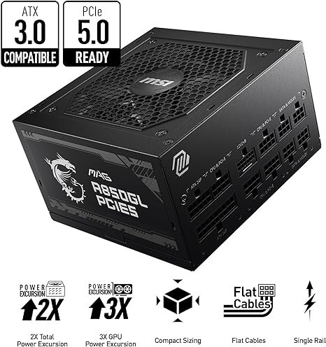 MSI Power Supply MAG A850GL PCIE 5 & ATX 3.0 - Image 3