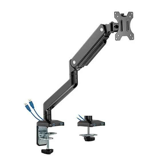MXG LED Stand BMA-12U Single Monitor Premium Aluminum Spring-Assisted With 3.0 USB - Image 2