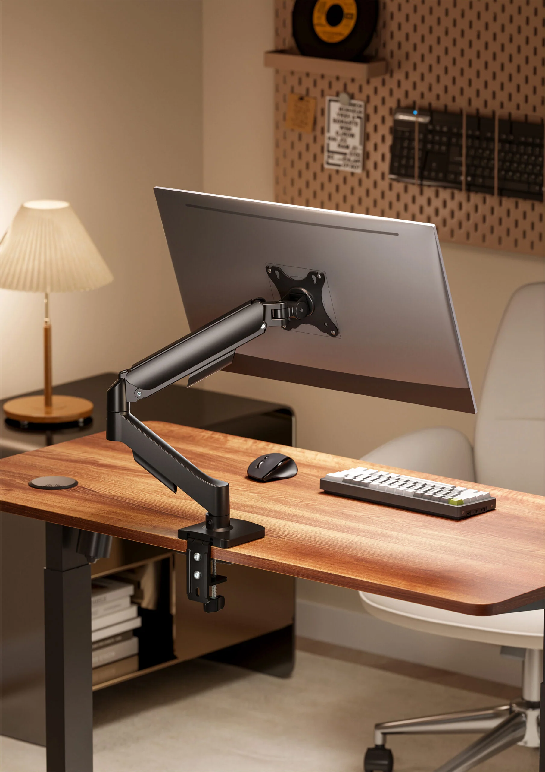 MXG LED Stand EMA-12 Economical Mechanical Spring Single Monitor Arm - Image 5