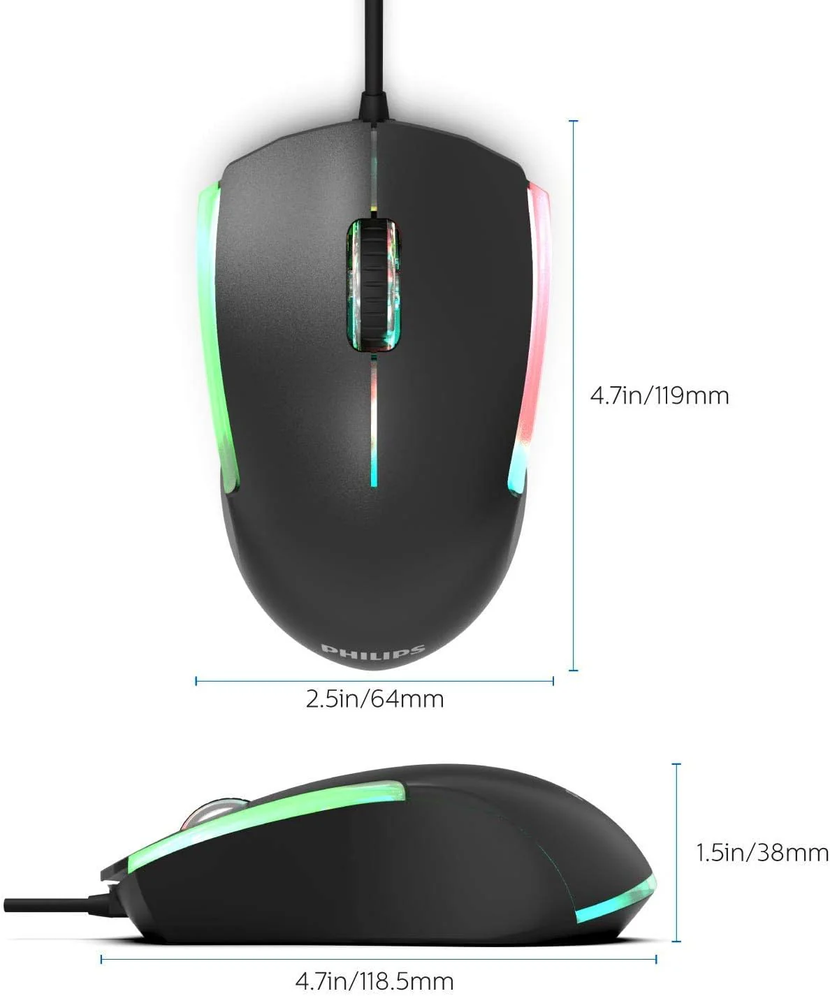 Philips Mouse G314 Gaming Mouse Wired 1200DPI - Image 4