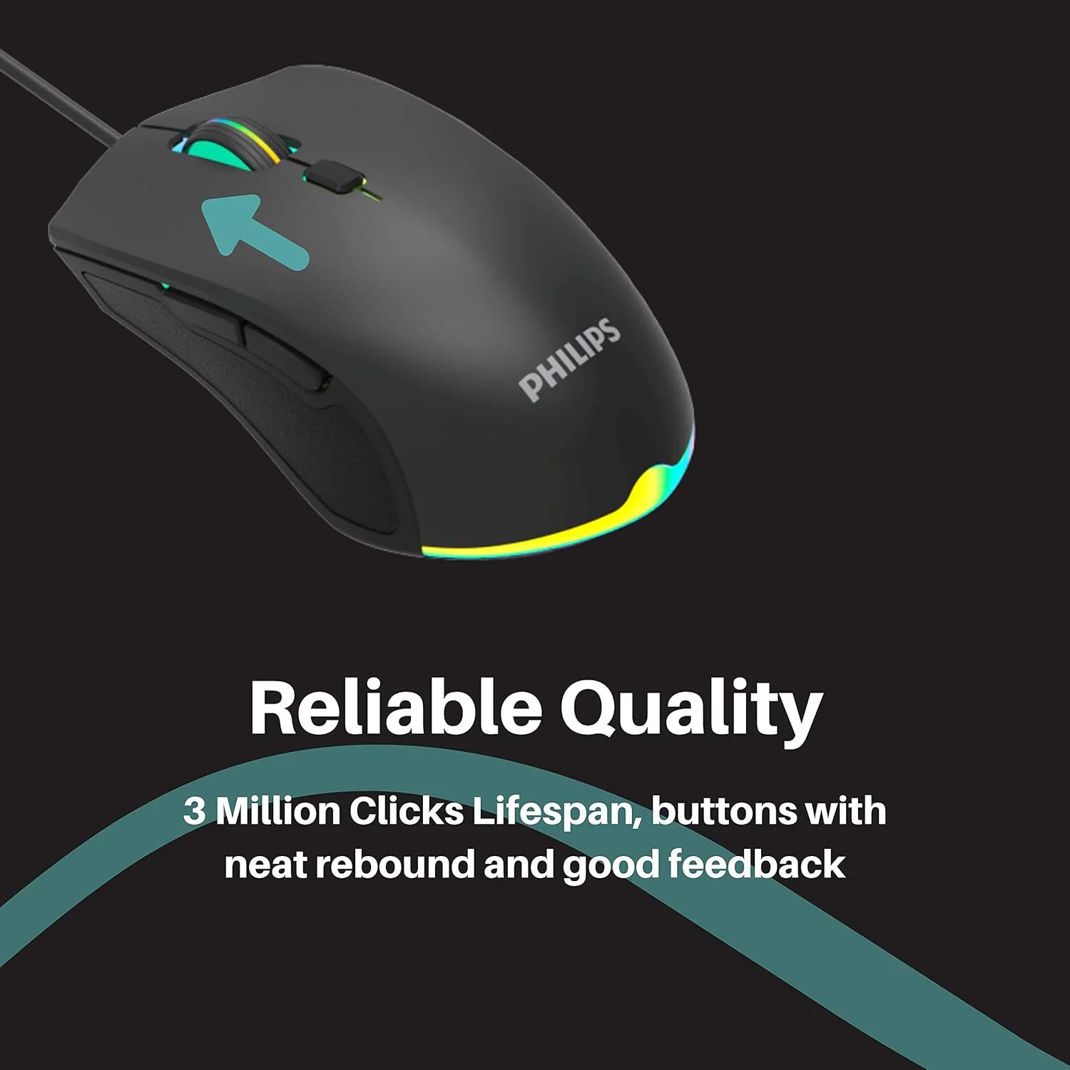 Philips Mouse G404 Gaming Mouse Wired Black - Image 3