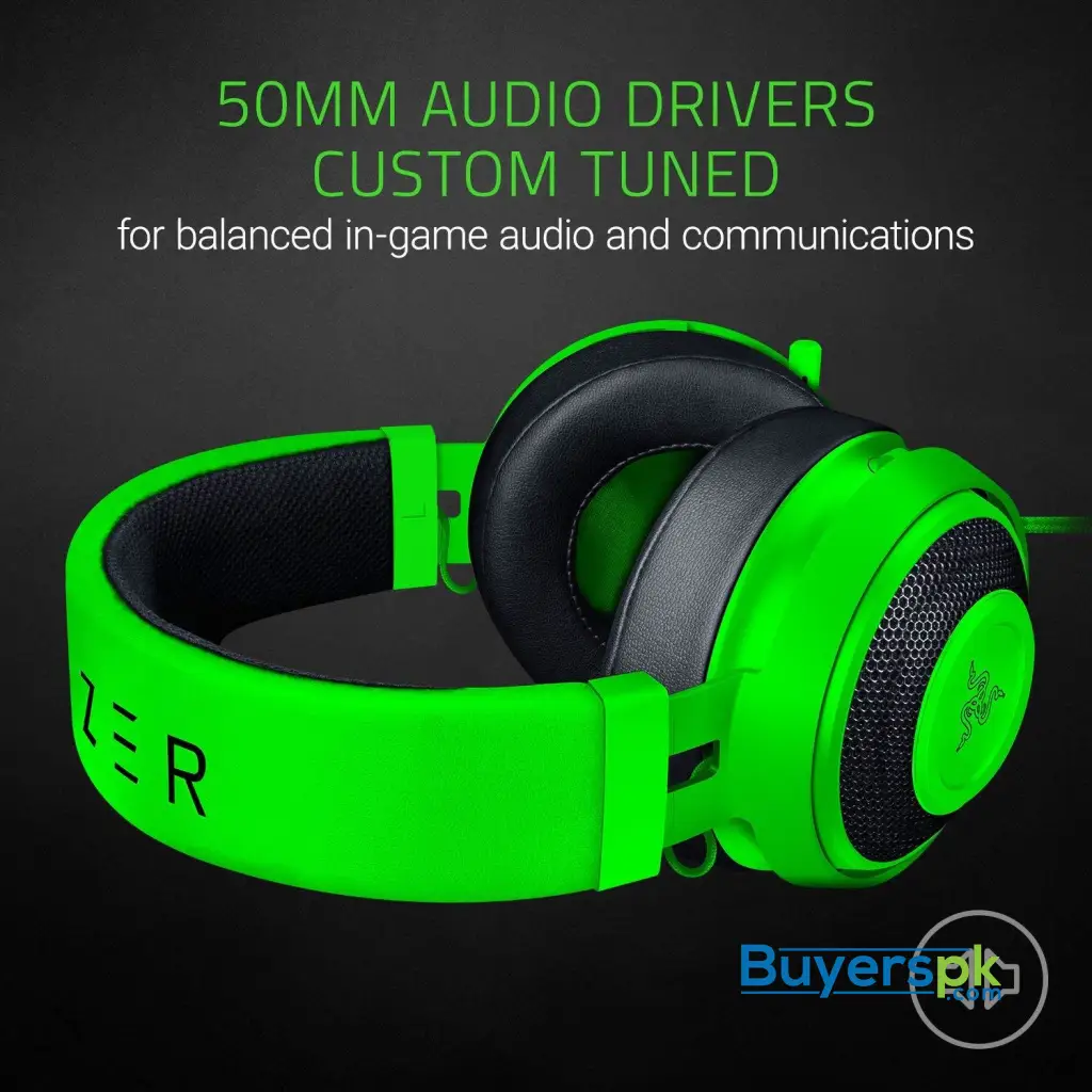 Razer Kraken Pro V2 - Nalog Gaming Headset - Green - Oval Ear Cushions - Image 3