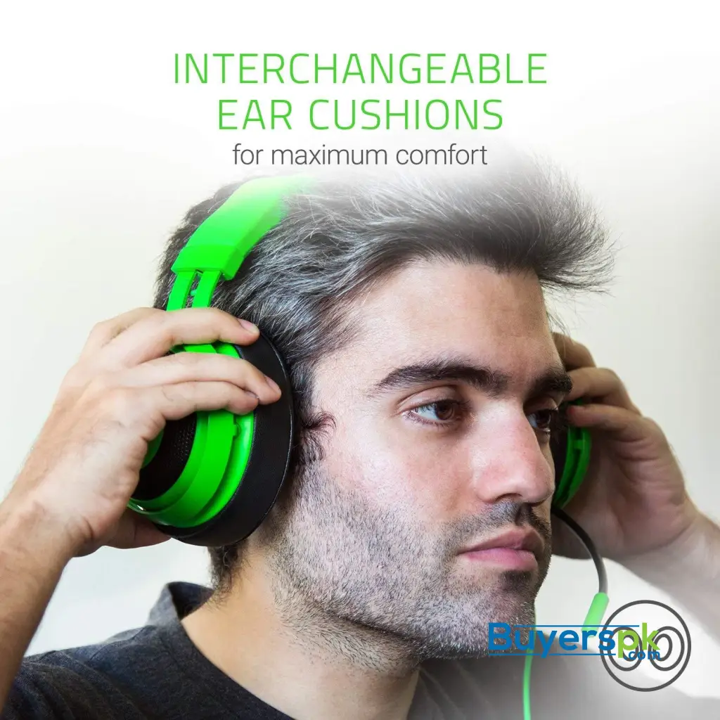 Razer Kraken Pro V2 - Nalog Gaming Headset - Green - Oval Ear Cushions - Image 4