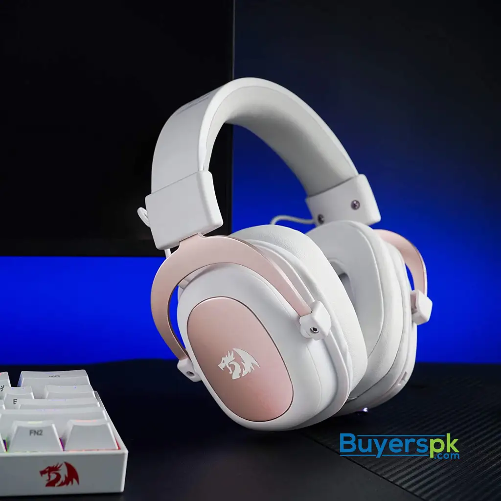 Redragon H510w Zeus Wired Gaming Headset White - Image 2