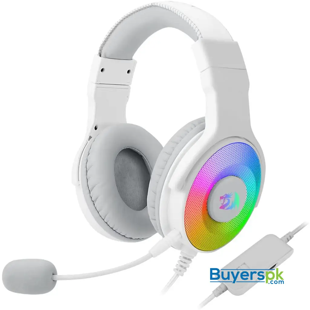 Redragon Headset Gamer Pandora 2 Rgb Btanco - H350w-rgb-1, White, Adjustable