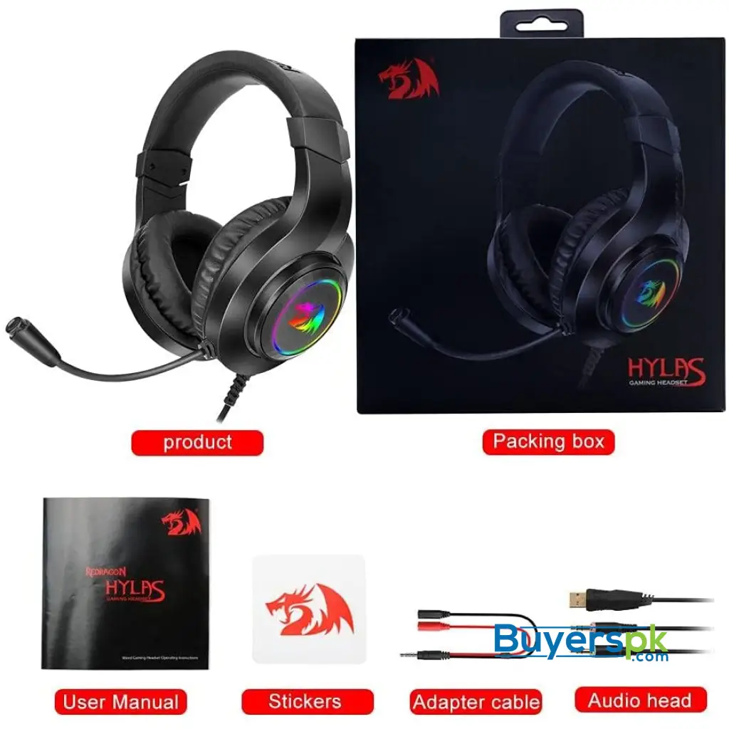 Redragon Hylas H260 Rgb Gaming Headphone, 2 Jacks 3.5mm for Computer - Image 2