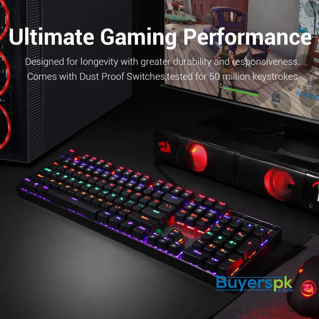 Redragon K551 Rgb Mitra Mechanical Gaming Keyboard - Image 2