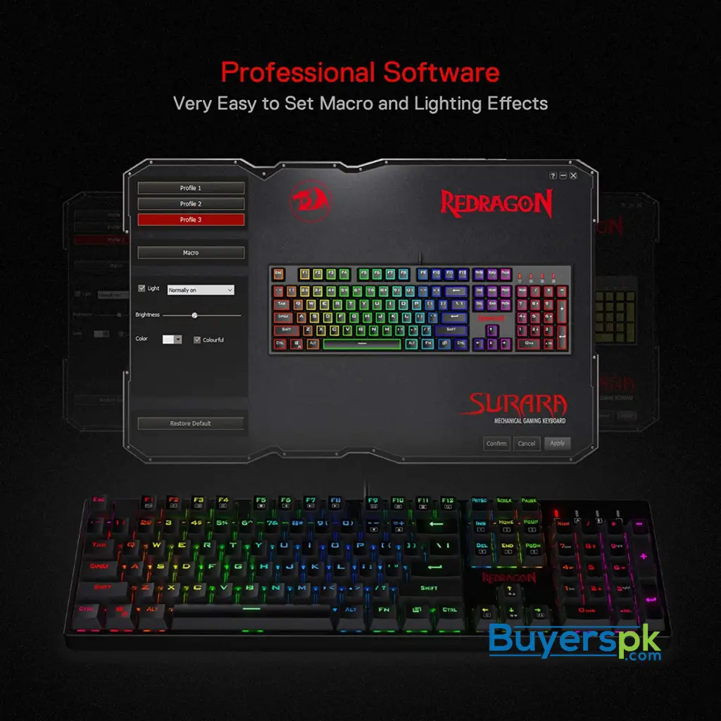 Redragon K582 Surara Rgb Mechanical Gaming Keyboard - Image 2