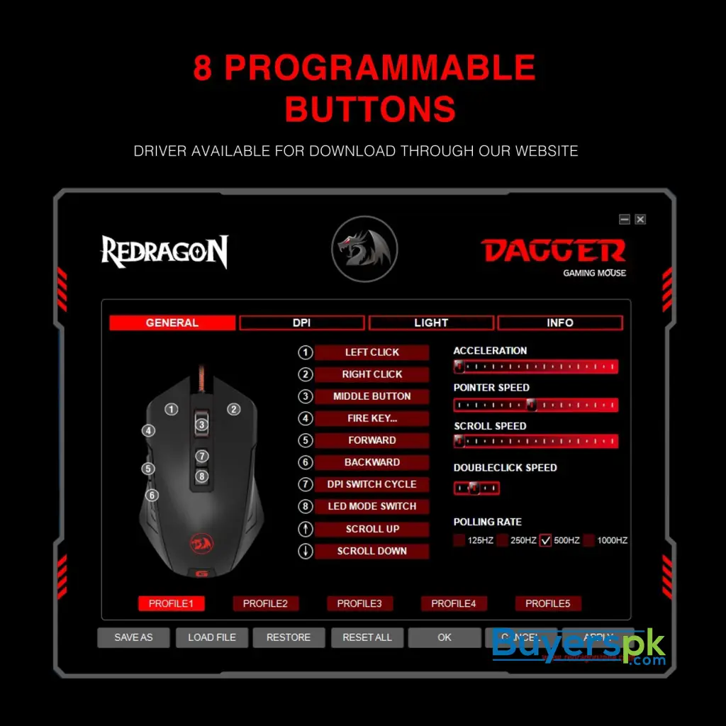 Redragon M715 Dagger Wired Gaming Mouse - Image 8
