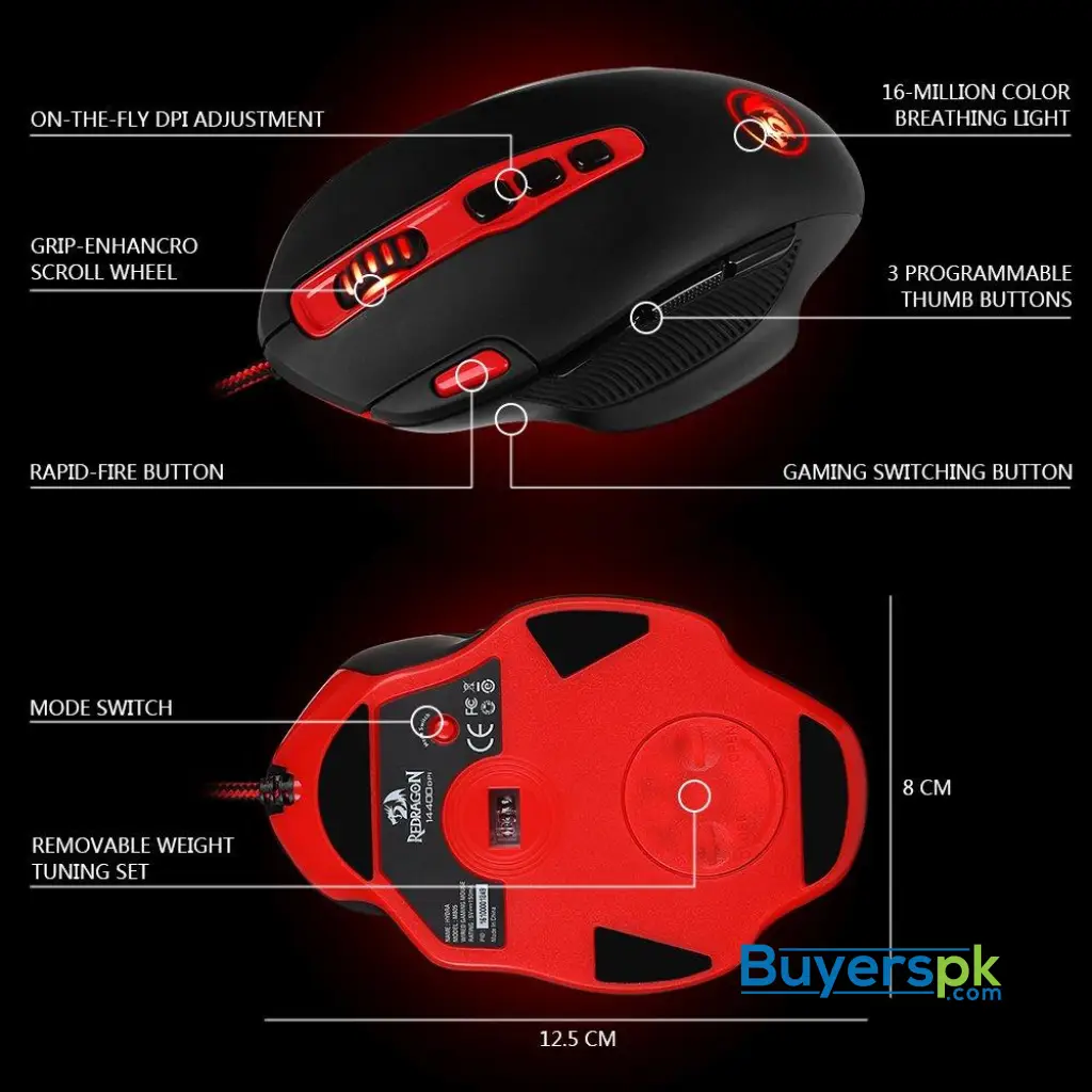 Redragon M805 Hydra Wired Gaming Mouse - Image 7