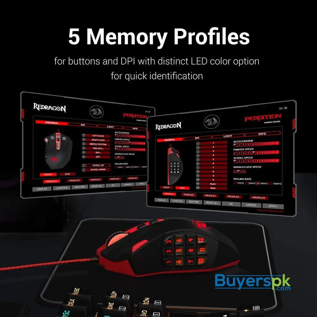 Redragon M901 Perdition Wired Gaming Mouse - Image 6