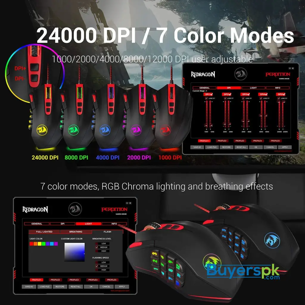 Redragon M901 Perdition Wired Gaming Mouse - Image 8